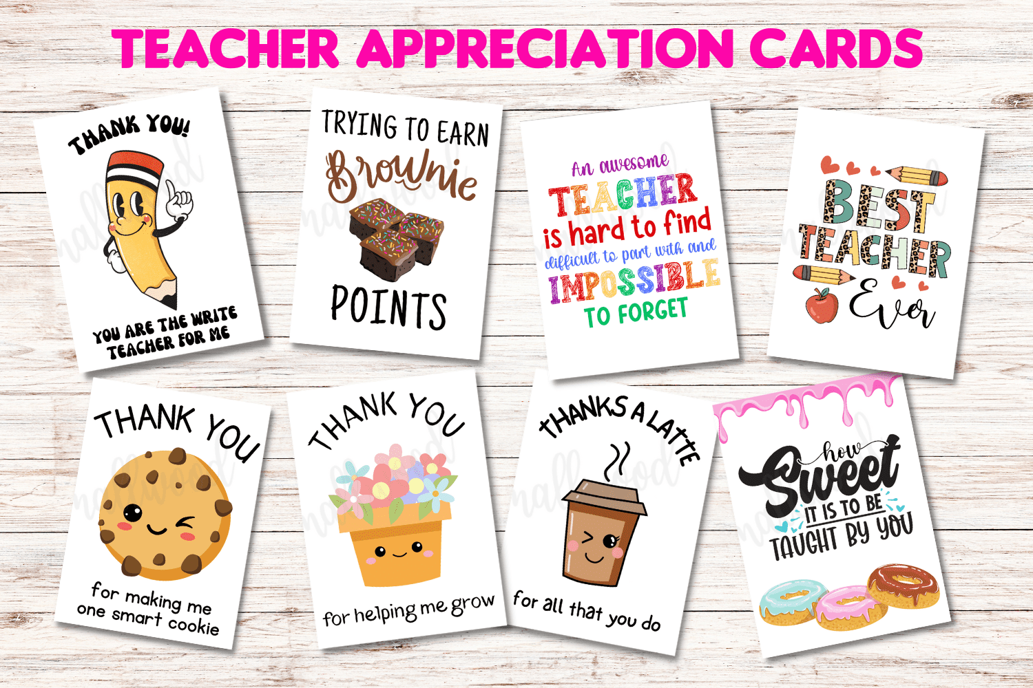 the best teacher thank you cards (21 free printables) - cassie